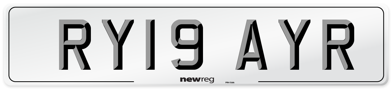 RY19 AYR Number Plate from New Reg